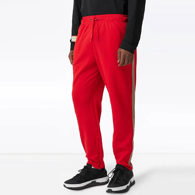 Burberry Knitted Sweatpants Men Red-4