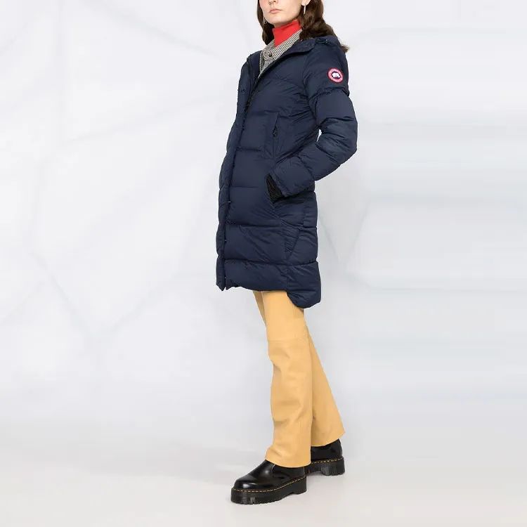 Canada Goose Logo Patch Hooded Quilted Coat-3