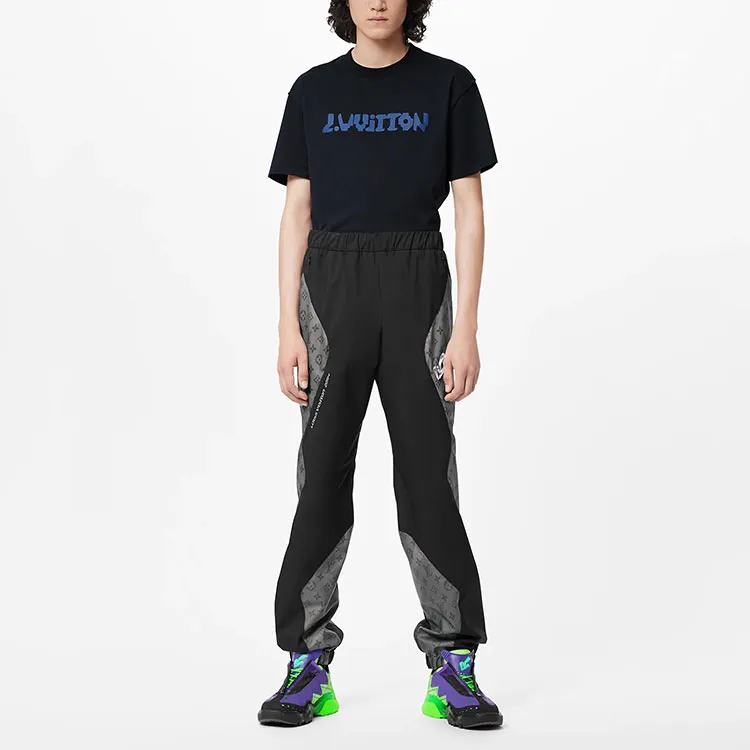 LOUIS VUITTON Knitted Sweatpants Men's Black-1