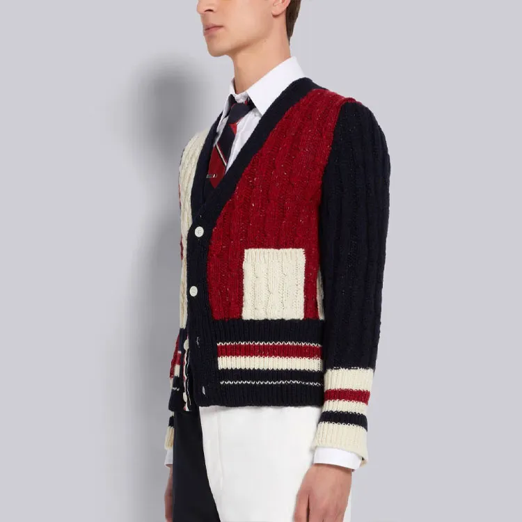 THOM BROWNE Sweaters Men Red-3