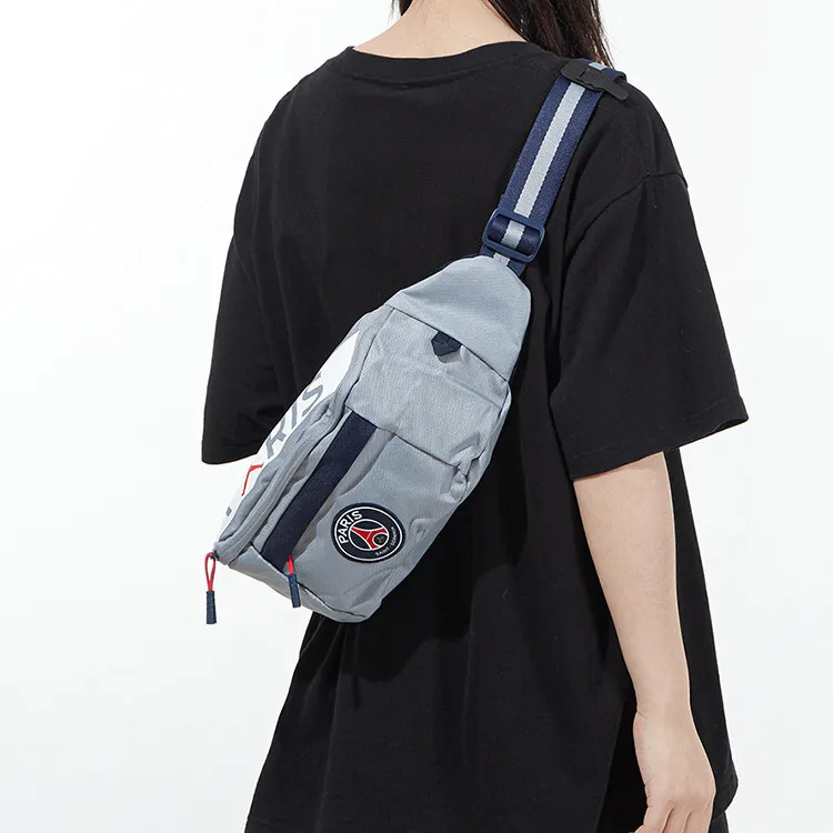 Jordan Large Paris Collaboration Polyester Shoulder Bag Crossbody Bag Sling Bag Fanny Pack Regular Unisex Gray-3