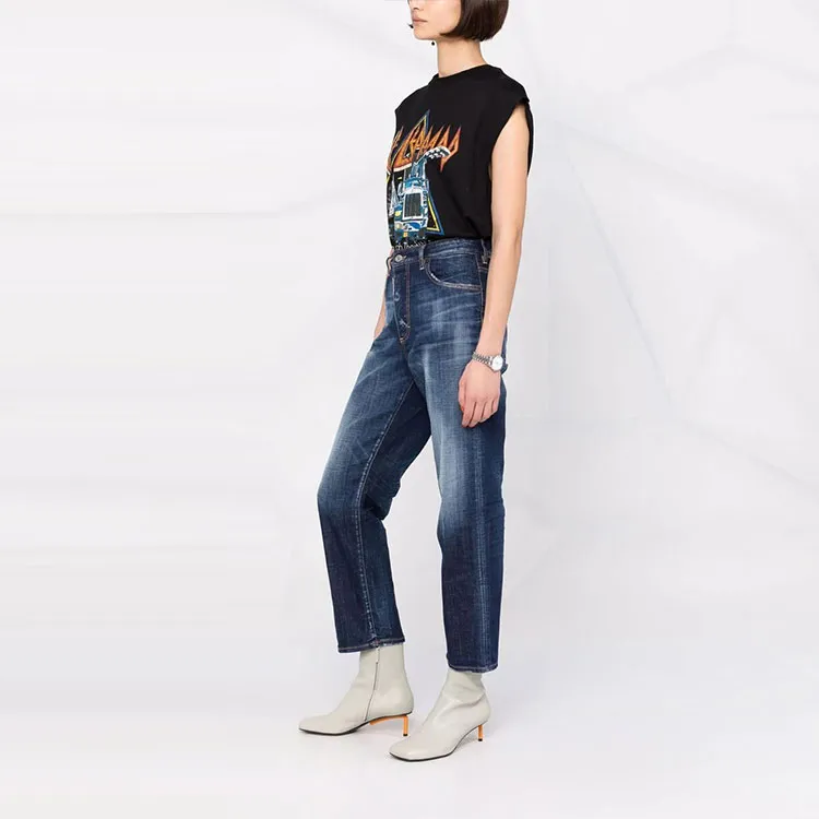 DSQUARED 2 High Waisted Straight-Leg Jeans-2