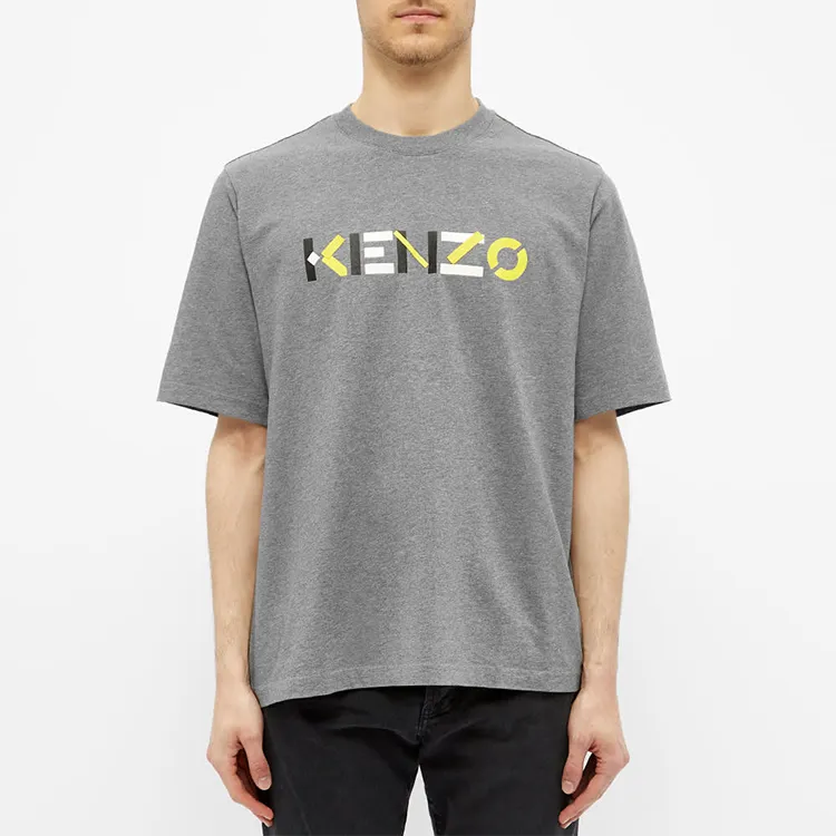 KENZO Letter Logo T Shirts Men Gray-2