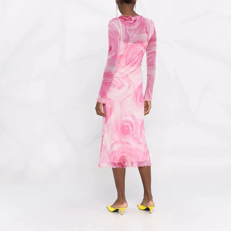 Blumarine Long-Sleeved Dresses Women's Pink-5