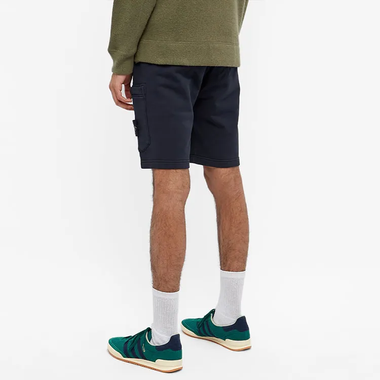 STONE ISLAND 64651 Cotton Fleece Garment Dyed Shorts-1