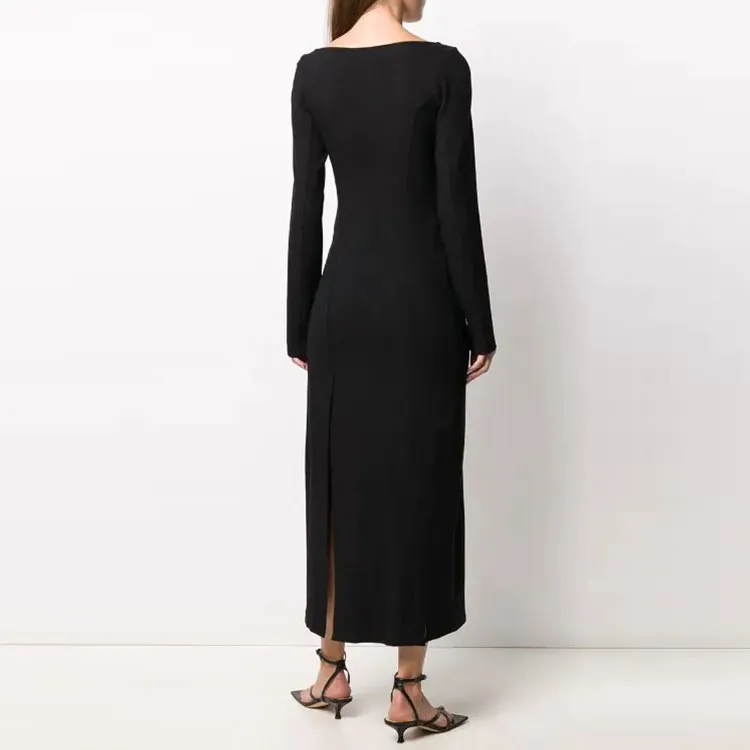 Ann Demeulemeester Long-Sleeved Dresses Women's Black-4