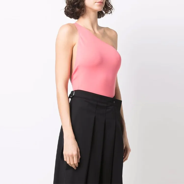 Alexander McQueen Open Back One Shoulder Bodysuit-2