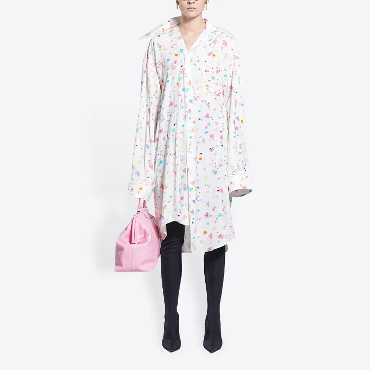 Balenciaga Long-Sleeved Dresses Women's Pink-2