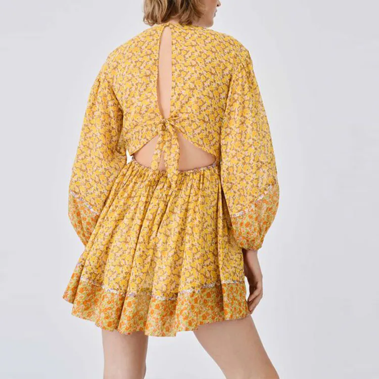 Maje Long-Sleeved Dresses Women's Yellow-3