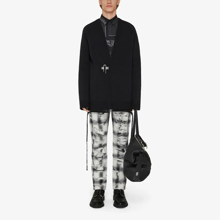 Givenchy SS22 Men Cardigan In Wool With Padlock Closing-1