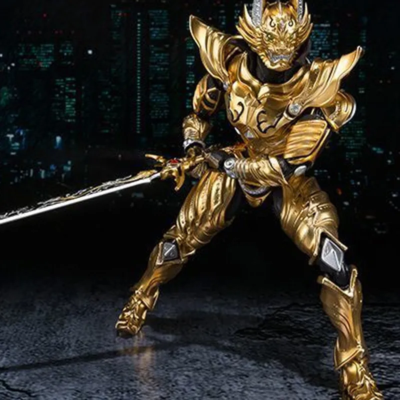BANDAI Soul Limited Shf Kiba Garo Gold Knight Kiba Flowing Fangs Gold Ver. Action Figures-6