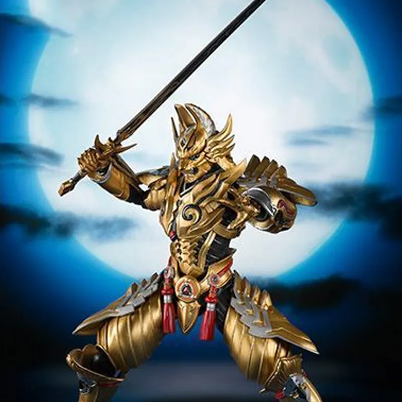 BANDAI Limited Edition SHF Garo: Red Moon Of The Netherworld Gold Knight Garo Thunder Roar Ver. Action Figures-6