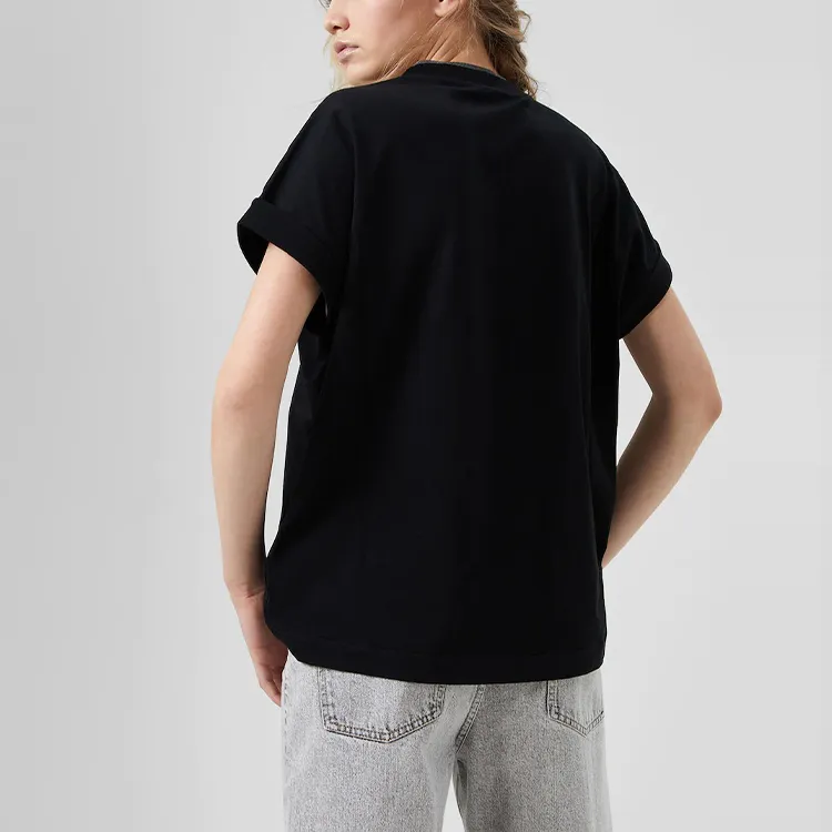 Brunello Cucinelli Embellished V Neck T Shirt-3