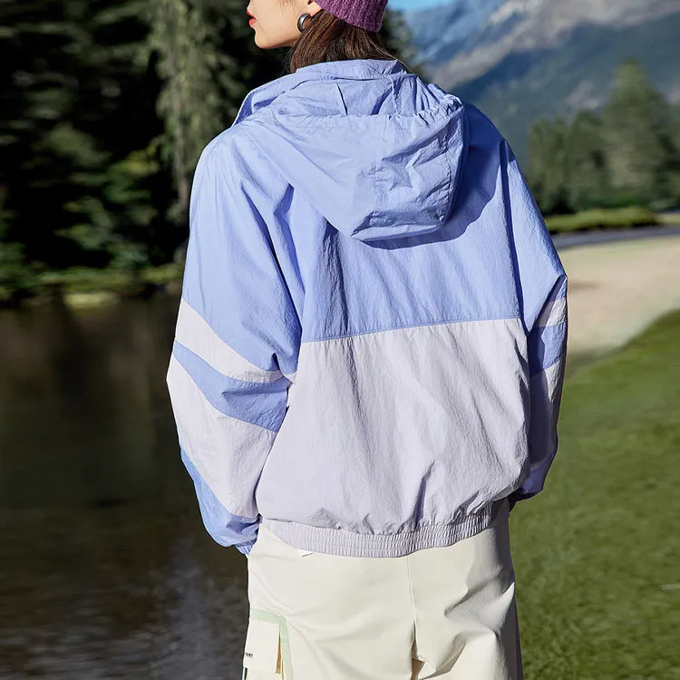 ANTA Life Collection Cropped Coats Women's Sky Feather Blue-5