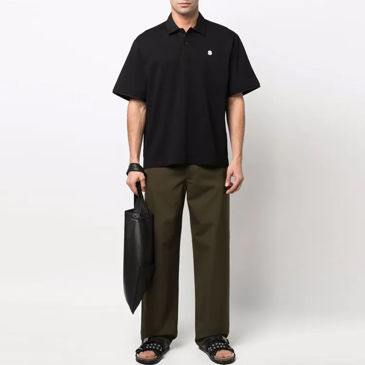Sacai Polo Shirts Men Black-1