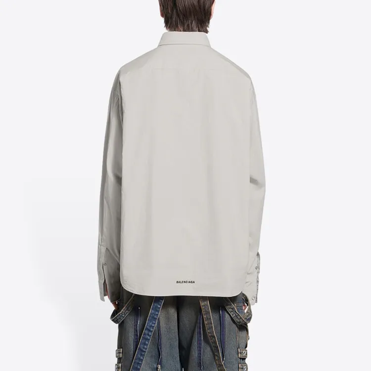 Balenciaga Shirts Men Gray-2