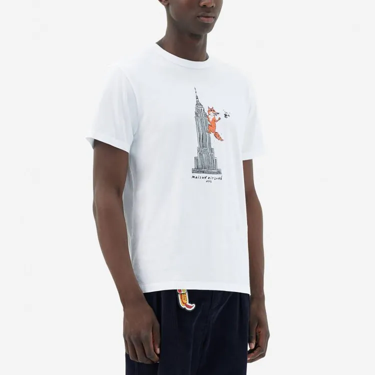 Maison Kitsune T Shirts Unisex White-5