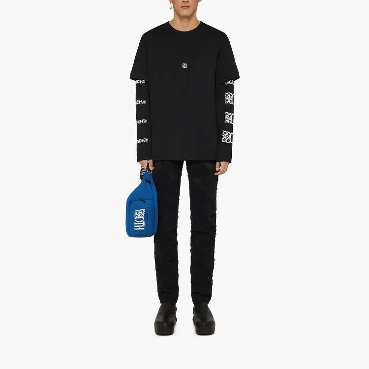 Givenchy Oversized Double Layer Print Long Sleeve T Shirt-2