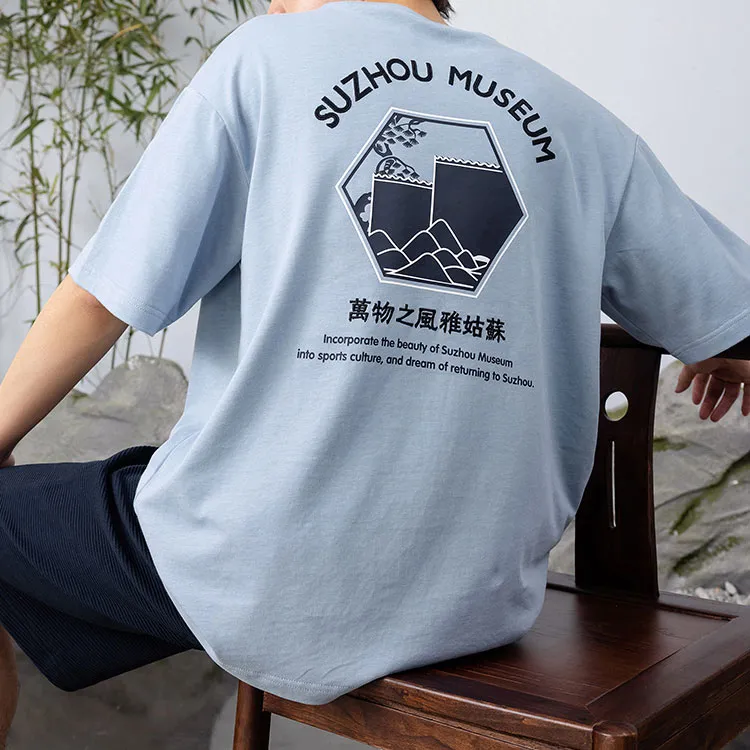 Anta x SUBO T-Shirt Unisex Blue Gray-3