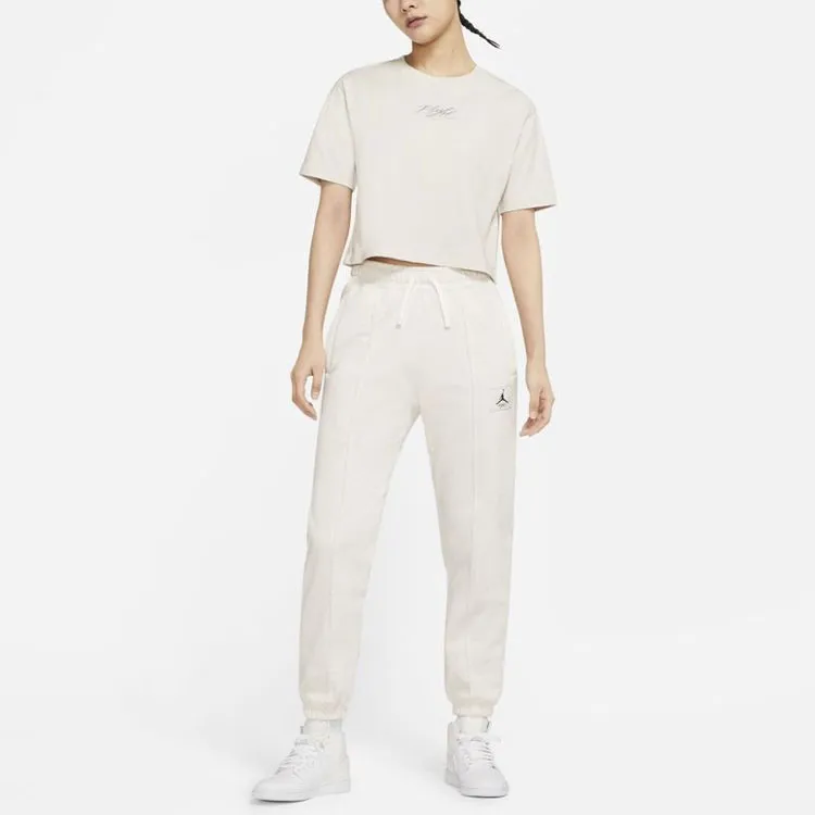 Jordan Heritage Boxy Drop Shoulder Sleeve T-Shirt Women's Light Brown-2