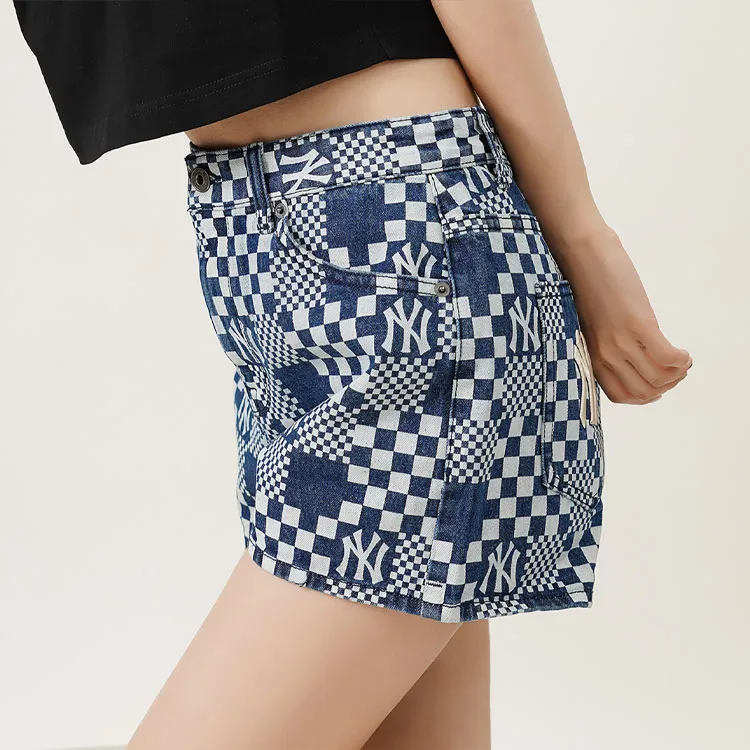 MLB Denim Shorts Women's Blue-5
