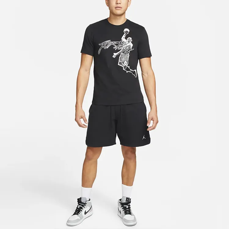 JORDAN Air Dri FIT T Shirts Men Black-2