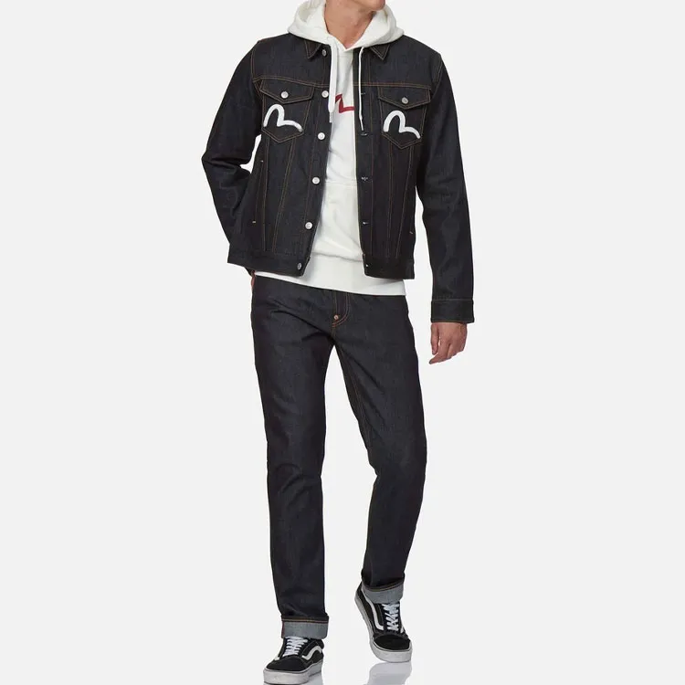EVISU Denim Jackets Men Denim Blue-3