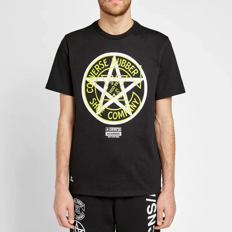 Neighborhood X Converse T Shirts Men Black-2