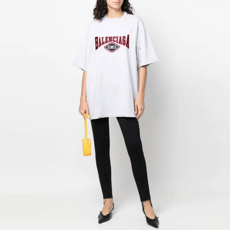 Balenciaga T-Shirts Unisex Light Gray - POIZON