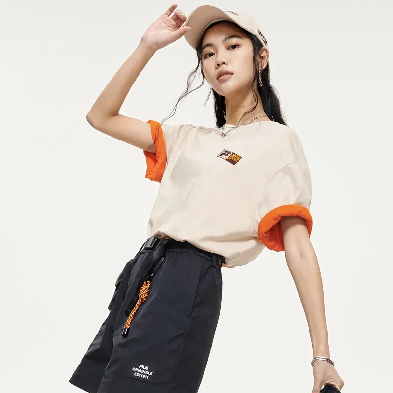 FILA T-Shirt Unisex Light Stone-8