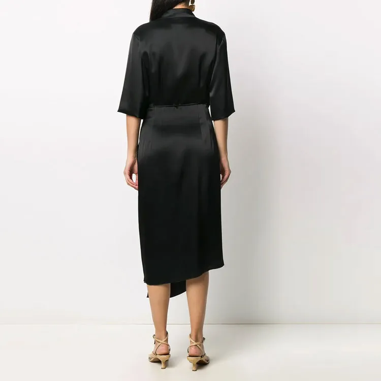 NANUSHKA Satin Wrap Dress-2