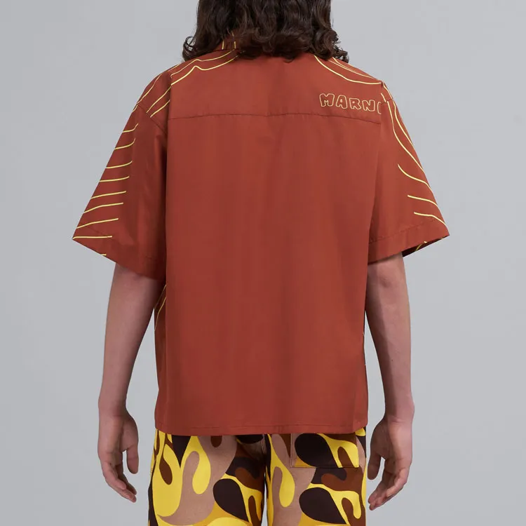 MARNI Vibrating Flower Bowling Shirt-3