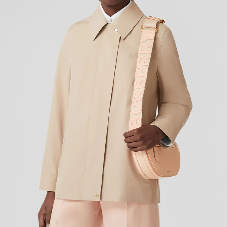 Burberry Bag Collection Calfskin Shoulder Bag Crescent Bag Portable Crossbody Bag Shoulder Bag Women's Peach Pink-7