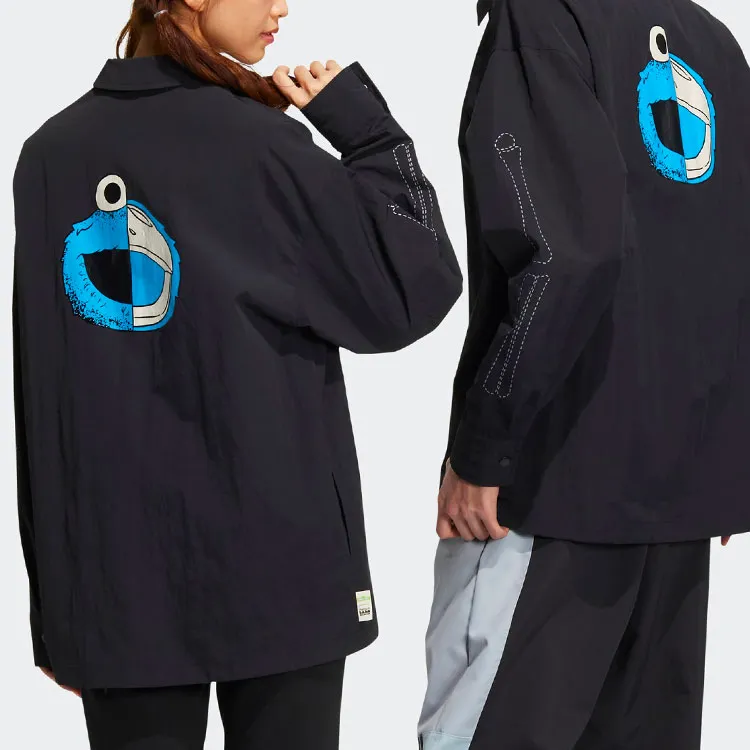 Sesame Street X Adidas Neo Jackets Unisex Black-2