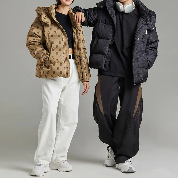 MLB Down Jackets Unisex Beige Yellow-7