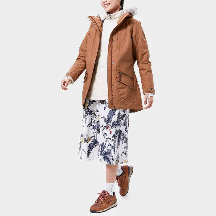 Columbia Windbreaker Jackets Women's Brown-4
