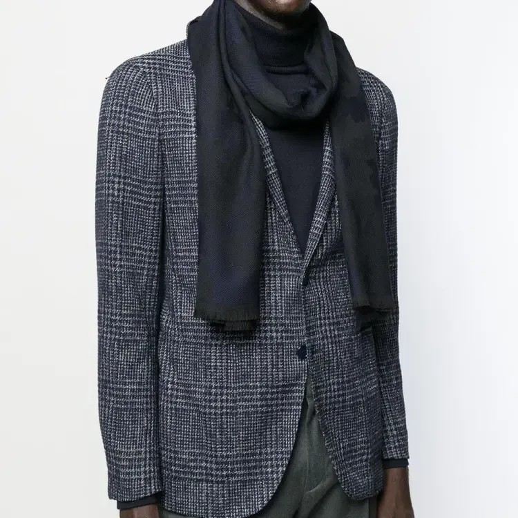 Zzegna Knit Scarves Unisex Black-3
