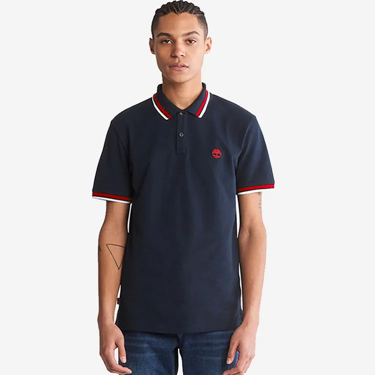 Timberland Polo Shirts Men Dark Sapphire-3
