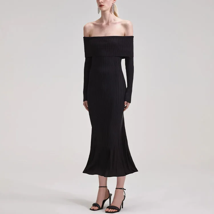 Self-portrait Long-Sleeved Dresses Women's Black-3