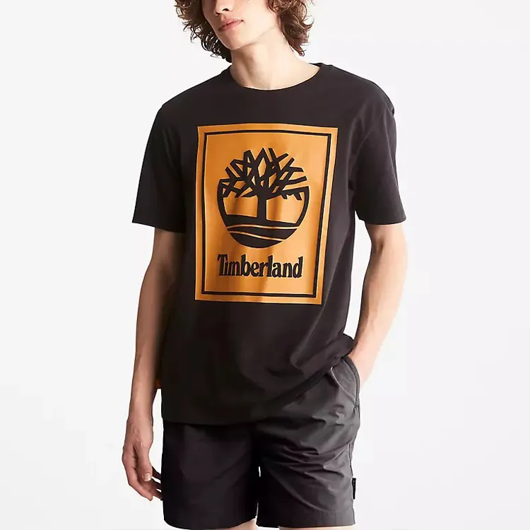 Timberland Set in Sleeve T Shirt Men's Black-3