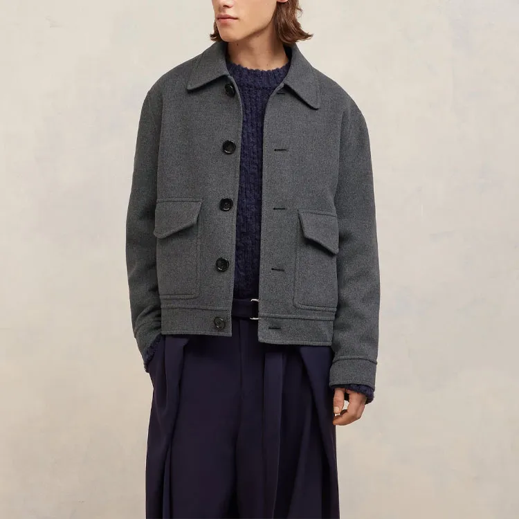 Ami Boxy Fit Double Face Jacket-2