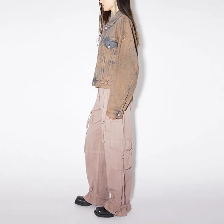 Acne Studios Exaggerated Fit Denim Jacket Morris Light Pink/Grey-4
