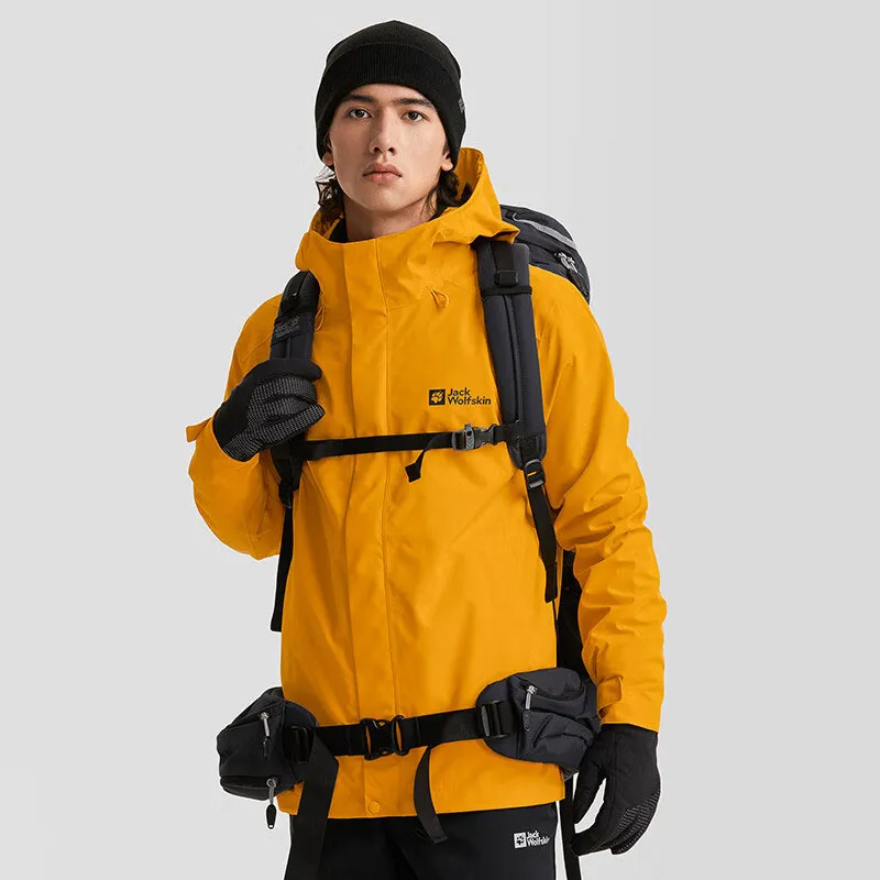 Jack Wolfskin Outdoor Hiking Waterproof And Windproof Windbreaker Jacket Men's-35