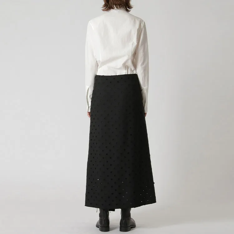 Yohji Yamamoto Casual Long Skirts Women's Black-3