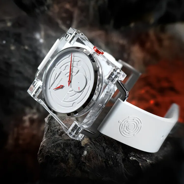HAMILTON Automatic Mechanical Movement Men's Watches Watch 47mm White Dial Stainless Steel Watch Case Rubber Strap-2