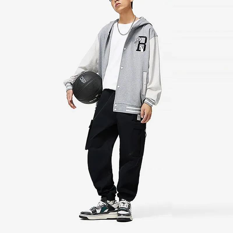 LiNing Badfive Sweatshirt Unisex Heather Gray Heather Gray Tile Gray-4