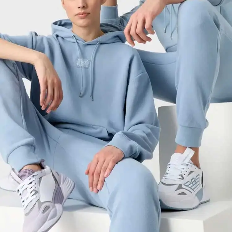 EMPORIO ARMANI EA7 Sweatshirts Unisex Light Blue-4