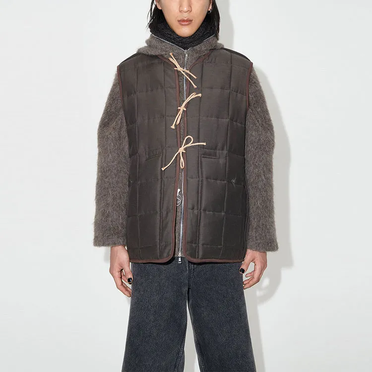 OUR LEGACY Tartan Padded Cotton Vest-5