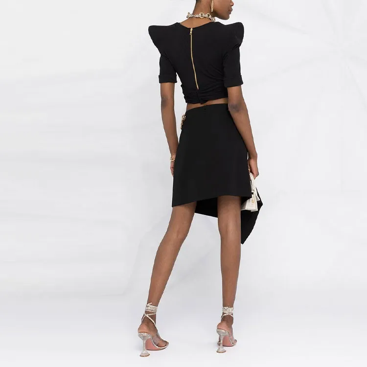 BALMAIN Crop Tops Women's Black-4