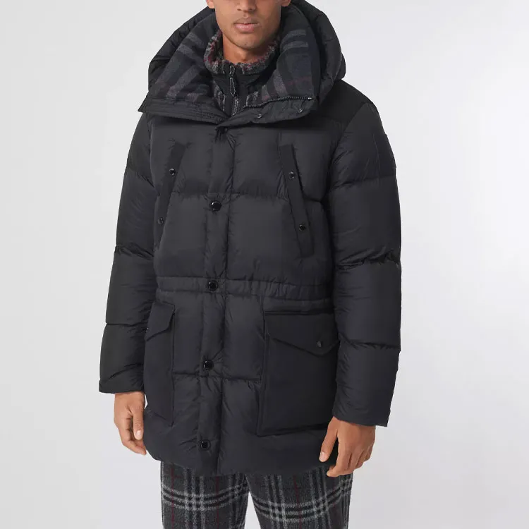 Burberry Logo Applique Nylon Puffer Coat-4